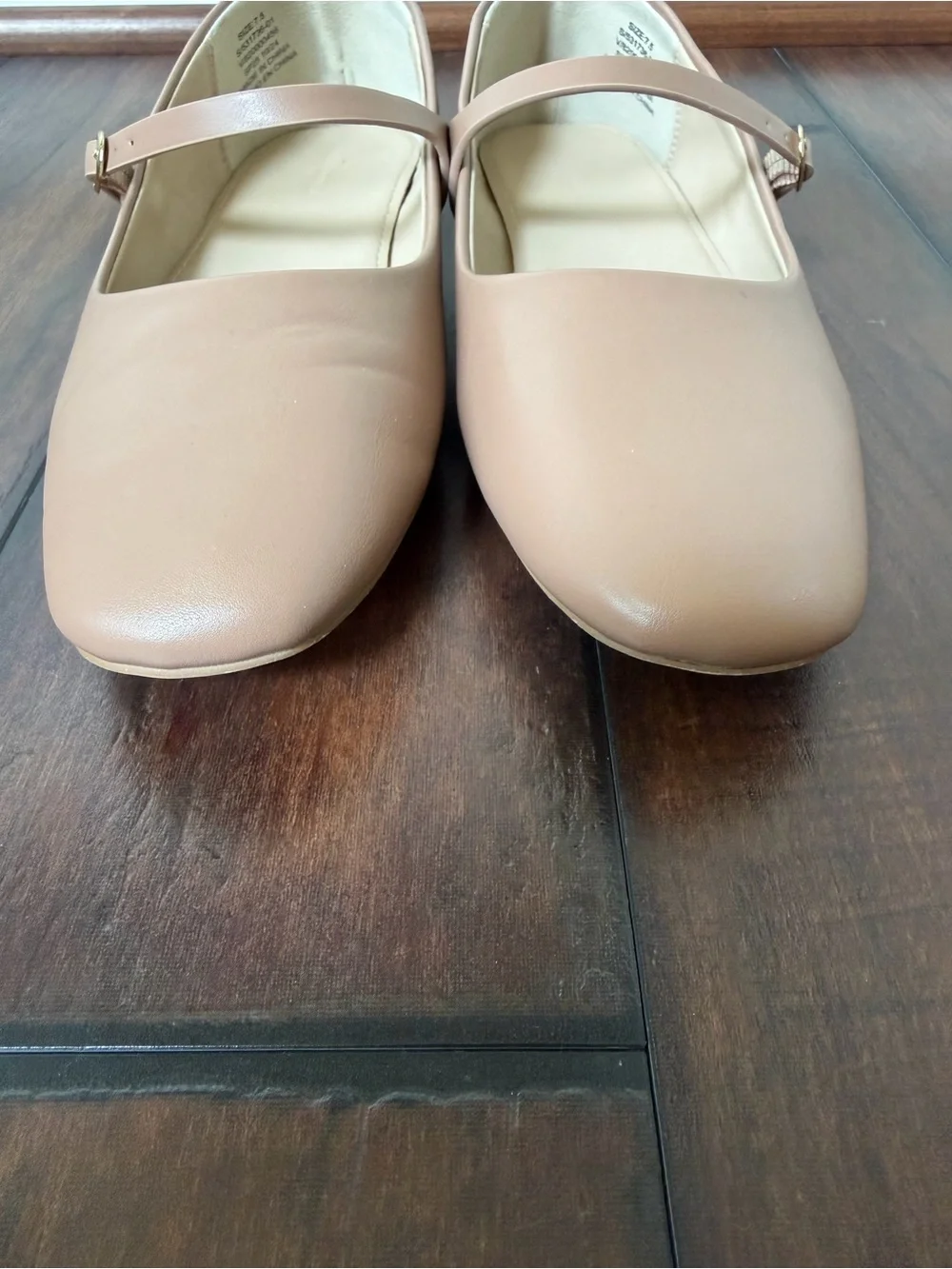 Banana Republic Factory Vegan Leather Nude Tan Mary Jane Flat